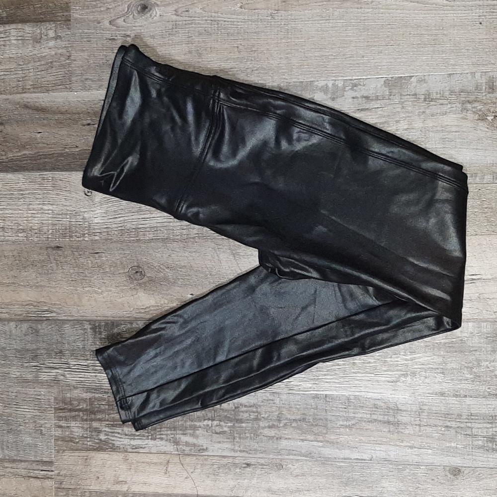 Spanx Faux Leather Black Leggings